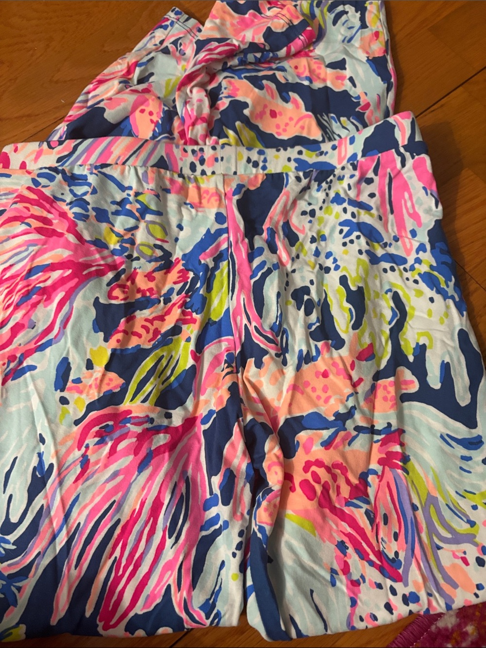 Lilly Pulitzer Girls Multicolor Floral Print Bottoms - Pink, Blue, Green